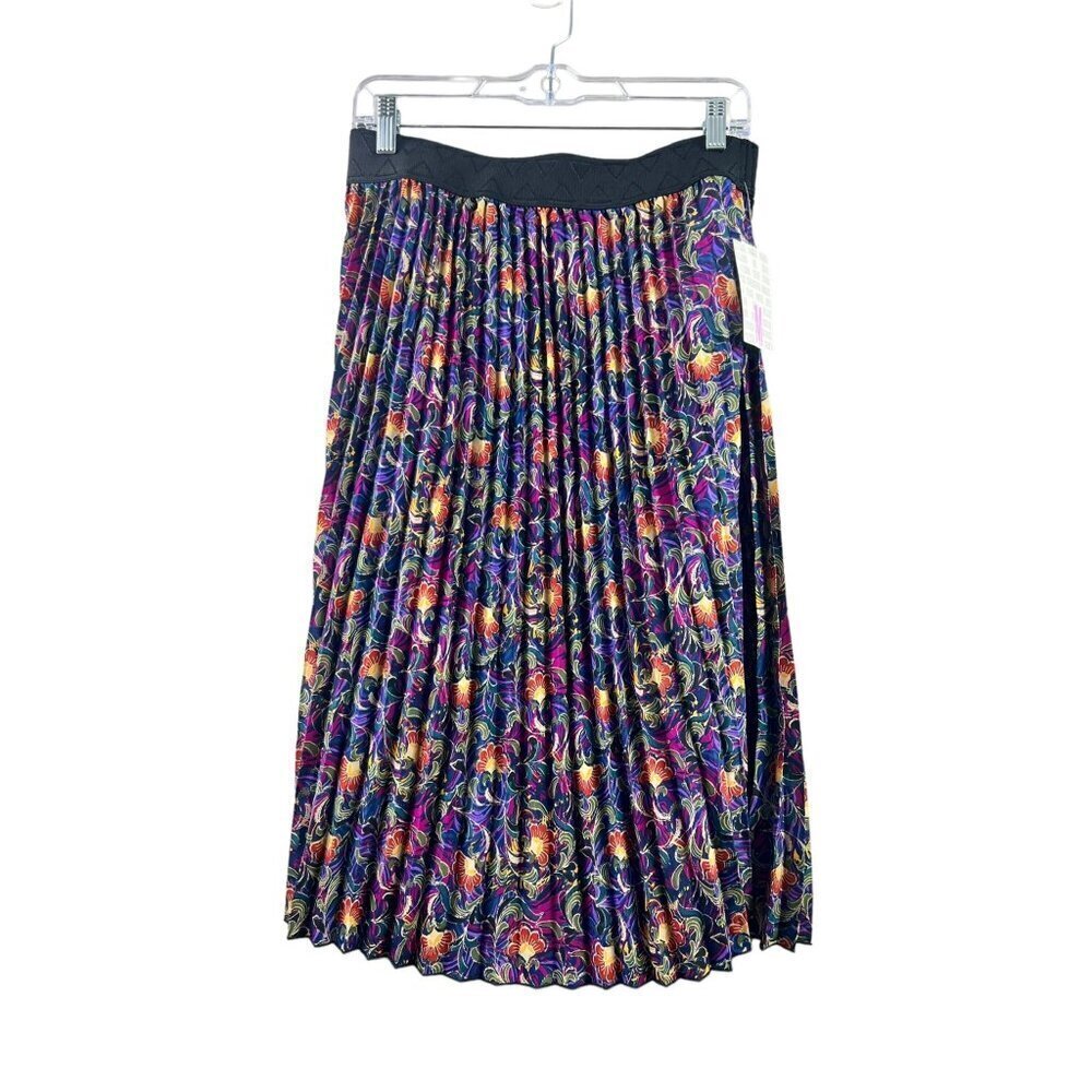 LuLaRoe Women's Pleated Purple Designed Skirt